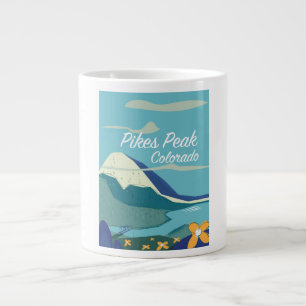 Pikes Peak Colorado Reiseposter im Vintage-Stil Jumbo-Tasse