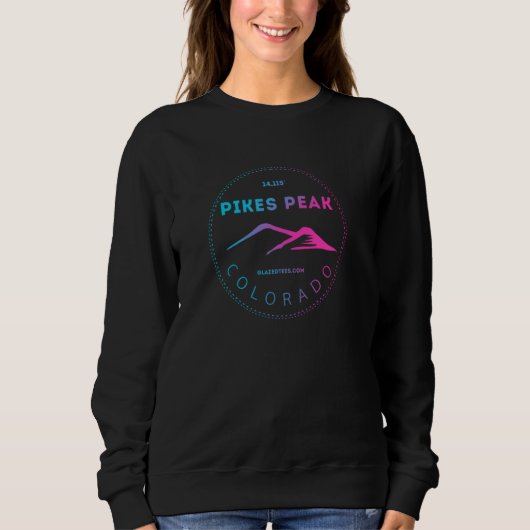 Pikes Peak Colorado - Retro Mountain Adventure Sweatshirt (Vorderseite)