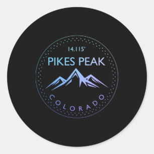 Pikes Peak Colorado Rocky Mountains Kletter-Souven Runder Aufkleber