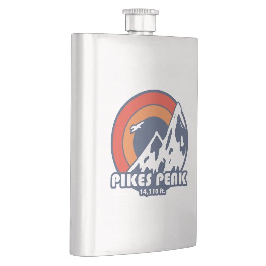 Pikes Peak Colorado Sun Eagle Flachmann (Rechts)