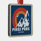 Pikes Peak Colorado Sun Eagle Ornament Aus Metall (Rechts)