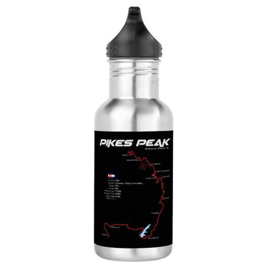 Pikes Peak Colorado USA Route 01 Edelstahlflasche (Rechts)