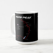 Pikes Peak Colorado USA Route 01 Kaffeetasse (Vorderseite Links)