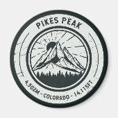 Pikes Peak Colorado Wandern Magnet (Vorne)