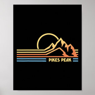 Pikes Peak Colorado Wandern Wanderer Klettern Poster