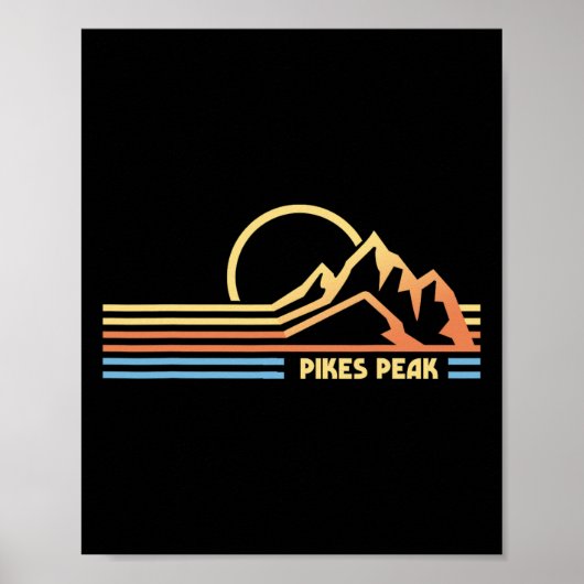 Pikes Peak Colorado Wandern Wanderer Klettern Poster (Vorne)