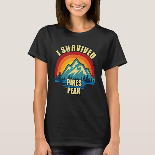 Pikes Peak Hiking Mountian Climbing T-Shirt (Vorderseite)