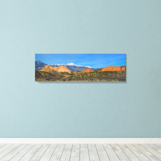Pikes Peak im Springtime Leinwanddruck (Insitu (Holzboden))