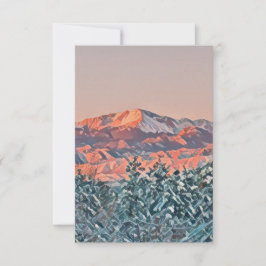 Pikes-Peak-Karte für individuell anpassbare Pastel Mitteilungskarte
