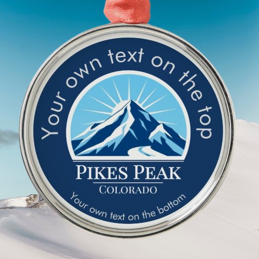 Pikes Peak Mountain Colorado Medaille Ornament Aus Metall