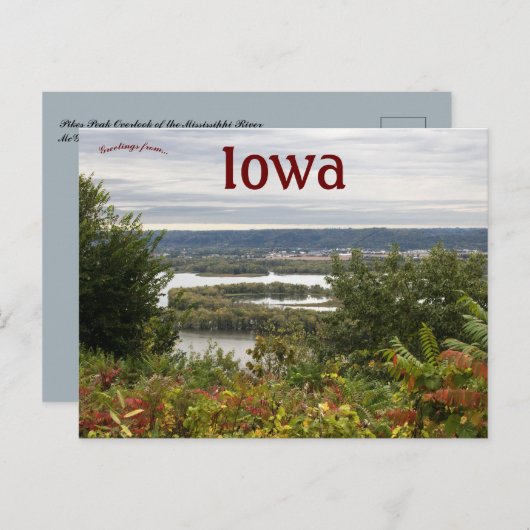 Pikes Peak Overlook McGregor Iowa Postkarte (Vorne/Hinten)