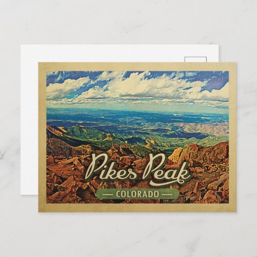 Pikes Peak Postcard Colorado Postkarte (Vorne/Hinten)