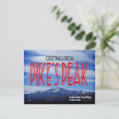 Pike's Peak Postkarte (Stehend Vorderseite)