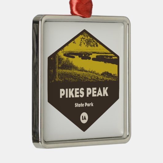 Pikes Peak Staat Park Iowa Ornament Aus Metall (Rechts)