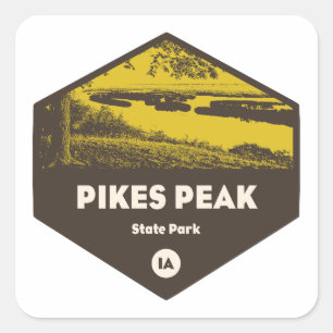 Pikes Peak Staat Park Iowa Quadratischer Aufkleber