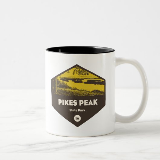 Pikes Peak Staat Park Iowa Zweifarbige Tasse (Rechts)