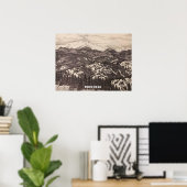 Pikes Peak Stift-/Bleistift-Illustration Poster (Heimbüro)