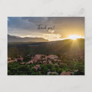 Pikes Peak Sunset Haze Danke Postcard Postkarte