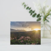 Pikes Peak Sunset Haze Danke Postcard Postkarte (Stehend Vorderseite)