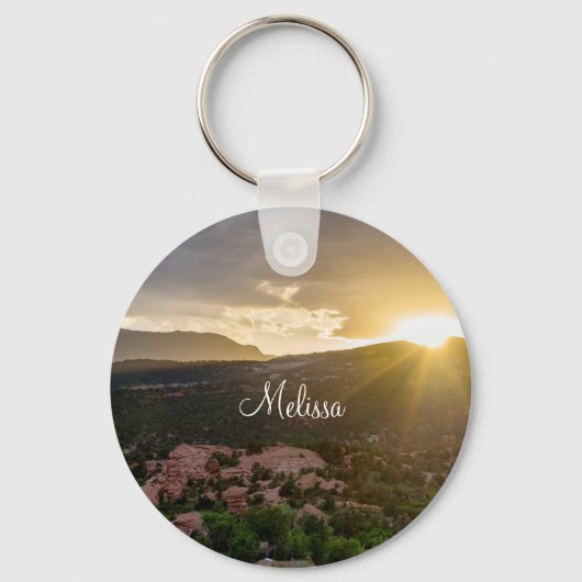 Pikes Peak Sunset Haze Key Chain Schlüsselanhänger (Vorderseite)