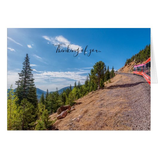 Pikes Peak Train Ride Denken Sie an Ihre Karte (Vorderseite (Horizontal))