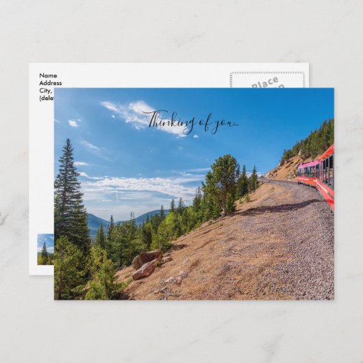 Pikes Peak Train Ride Denken Sie an Ihre Postkarte (Vorne/Hinten)