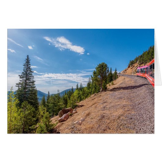 Pikes Peak Train Ride Grußkarte (Vorderseite (Horizontal))