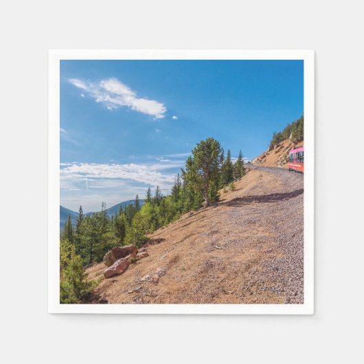 Pikes Peak Train Ride Paper Napkin Serviette (Vorderseite)