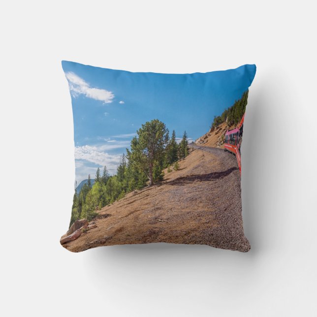 Pikes Peak Train Ride Pillow Kissen (Vorderseite)