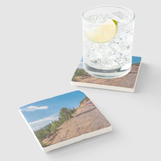 Pikes Peak Train Ride Stone Untersetzer (Seitenansicht)