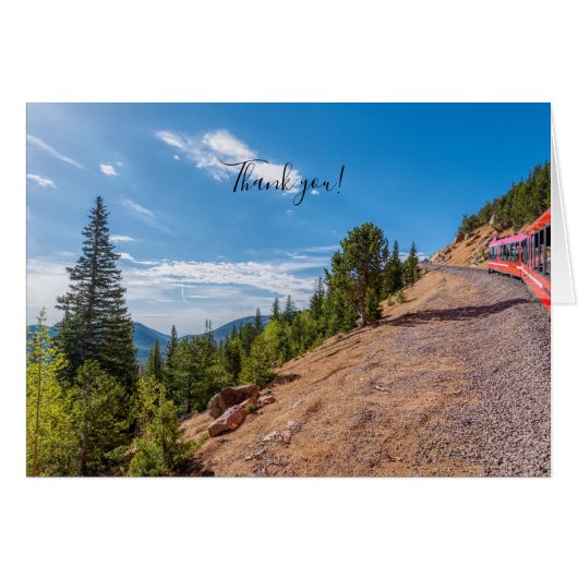 Pikes Peak Train Ride Vielen Dank Notenecard (Vorderseite (Horizontal))