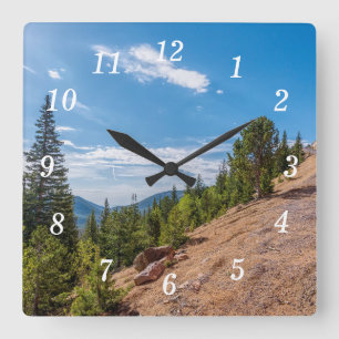 Pikes Peak Train Ride Wall Clock Quadratische Wanduhr