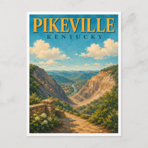 Pikeville Kentucky Cut-Through GeoSaga Postkarte