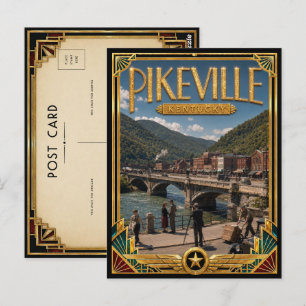 Pikeville Kentucky Vintage Art Deco Golden Age Postkarte