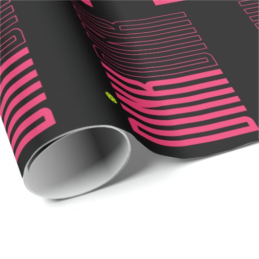 Pikleball-rosa-farbenes Papiermuster Geschenkpapier (Rolleneckpunkt)