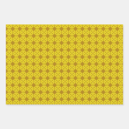Pikleball Wrapping Paper - 3 Musterblätter Geschenkpapier Set (Vorderseite 2)