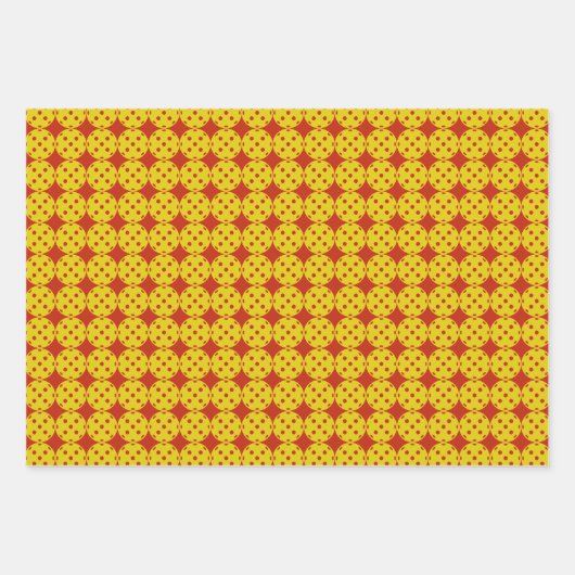 Pikleball Wrapping Paper - 3 Musterblätter Geschenkpapier Set (Vorderseite)
