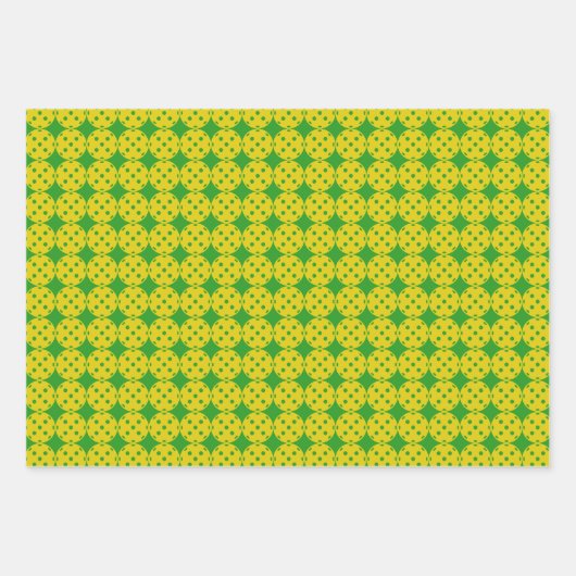 Pikleball Wrapping Paper - 3 Musterblätter Geschenkpapier Set (Vorderseite 3)
