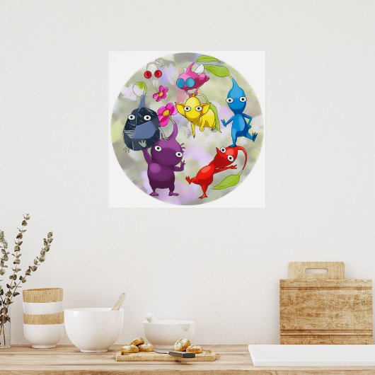 Pikmin Fanart Poster (Küche)