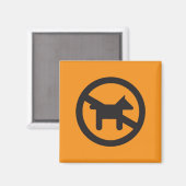 Piktogramm Magnet, keine Hunde Magnet (Vorderseite/Rückseite)