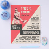 Piktogramm Tennis Player, Tennisunterricht/Kurse Flyer (Einzeln)