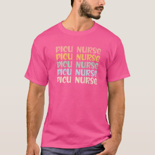 Piku Nurse Pädiatrische Intensivmedizin Retro farb T-Shirt