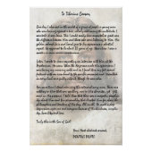 Pilate Brief an Cäsar, der Jesus Christus beschrei Poster (Vorderseite)