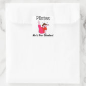 Pilates Ain nicht für Sissies! Quadratischer Aufkleber (Tasche)