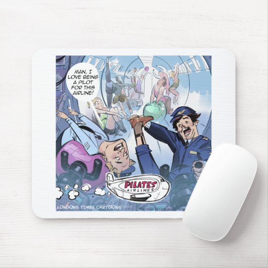 Pilates Airlines Rick London Funny Gifts Mousepad (Mit Mouse)