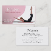 Pilates Anweisung (pink) - Gewohnheit Visitenkarte (Vorne/Hinten)