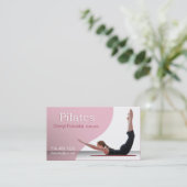 Pilates Anweisung (pink) - Gewohnheit Visitenkarte (Stehend Vorderseite)