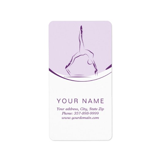 Pilates auf dem Reformer | Farbe Adressaufkleber (Vorne)