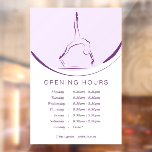 Pilates auf dem Reformer | Farbe Fensteraufkleber (Blatt 2)