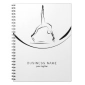 Pilates auf dem Reformer Notizblock (Vorderseite)